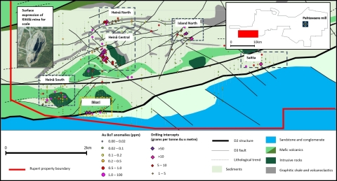 Location of new Ikkari discovery at Area 1 - situated along a major regional structure and 25km from the Pahtavaara mill. (Photo: Business Wire)