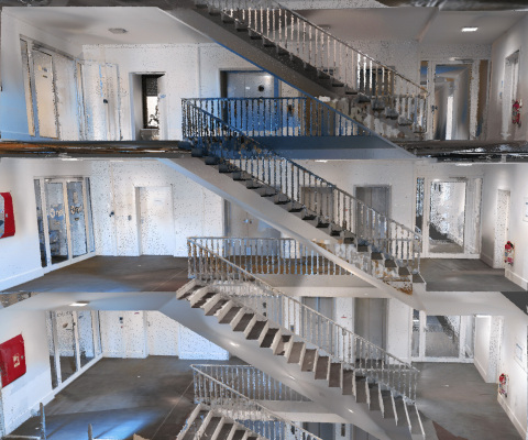 Survey-grade, photorealistic point clouds captured with NavVis VLX, equipped with Velodyne Puck LITE™ sensors. (Photo: NavVis)