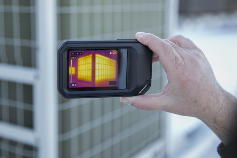thumbnail The FLIR C5 Compact Thermal Camera is the latest addition to the popular Cx-Series. It instantly uploads images to the cloud for building, manufacturing, and utility applications with new built-in FLIR Ignite cloud connectivity. (Photo: Business Wire)