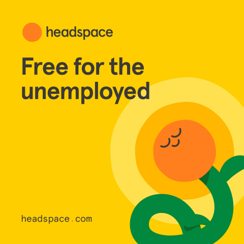 Headspace announces free one-year subscriptions for all unemployed Americans. (Graphic: Business Wire)