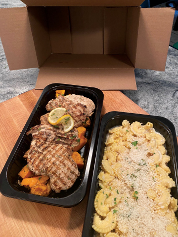 All 3,000+ essential workers at Global Partners' retail markets, stations and terminals are receiving a scratch-made, family dinner of chicken, pasta and vegetables from Global's chef, Josh Smith, May 18-20. (Photo: Business Wire)