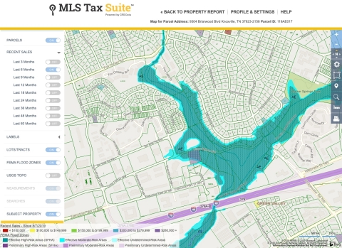 CRS Data's MLS Tax Suite map layers tools are used to help agents optimize sales in today's more virtual environment. (Graphic: Business Wire)