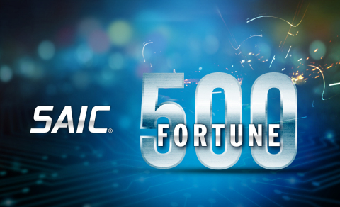 With a 37% revenue growth in fiscal year 2020, SAIC ranks number 466 on the Fortune 500 list. (Graphic: Business Wire)