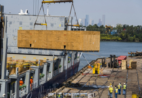 Industry working along the Houston Ship Channel. Port Houston City Dock remains busy with diverse portfolio of cargo despite impact due to the pandemic crisis. (Photo: Business Wire)