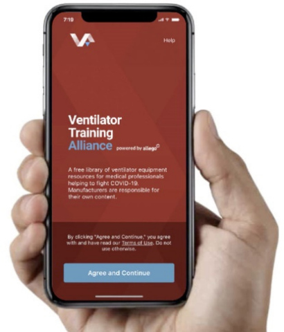 original Ventilator Training Alliance App (Photo: Business Wire)
