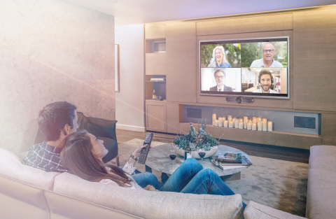 Crestron HomeTime streamlines a premier UC solution for the home office, remote teaching or learning, and of course, long distance socializing. (Photo: Business Wire)
