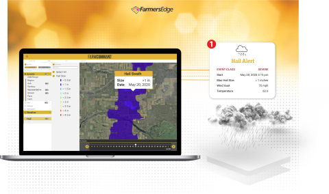 Farmers Edge launches Hail Detection and Reporting Tool (Photo: Business Wire)
