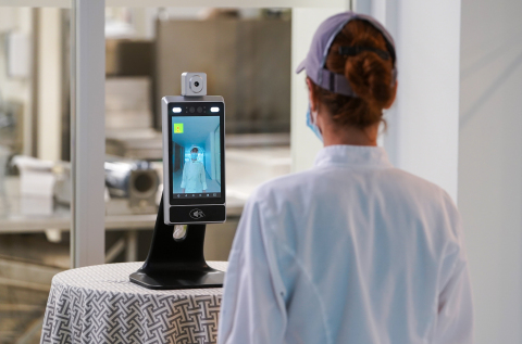 Certify's SnapXT fully integrated Thermal Management Platform enables touchless temperature scanning so employees can more safely return to work. Photo by Certify.