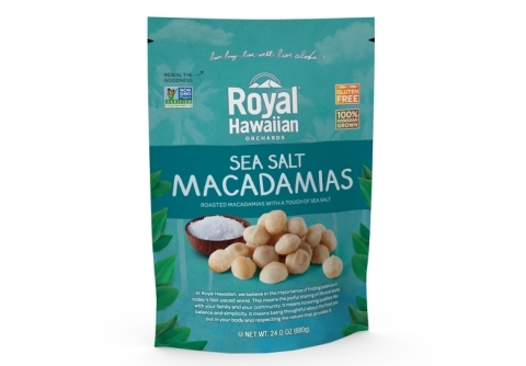 Royal Hawaiian now offers its sea salt macadamias in a 24-oz bag for sharing (Photo: Business Wire)