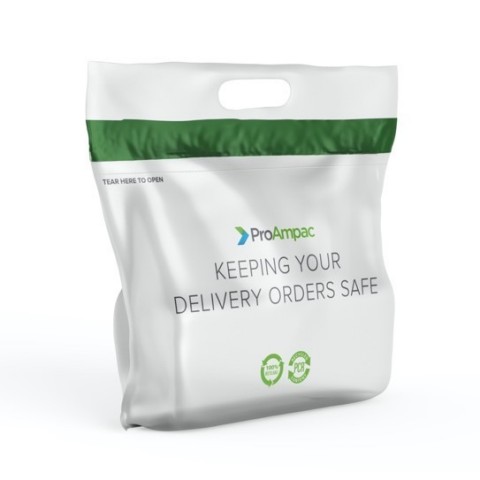 ProAmpac's new tamper-evident home-delivery bag for retailers and restaurants (Photo: Business Wire)