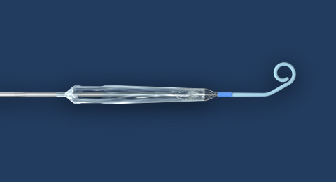 Impella ECP is an entirely new design that allows the pump to be inserted at 9 Fr, expand to approximately 18 Fr while pumping blood (as seen in this image) and recoil back to 9 Fr for removal.