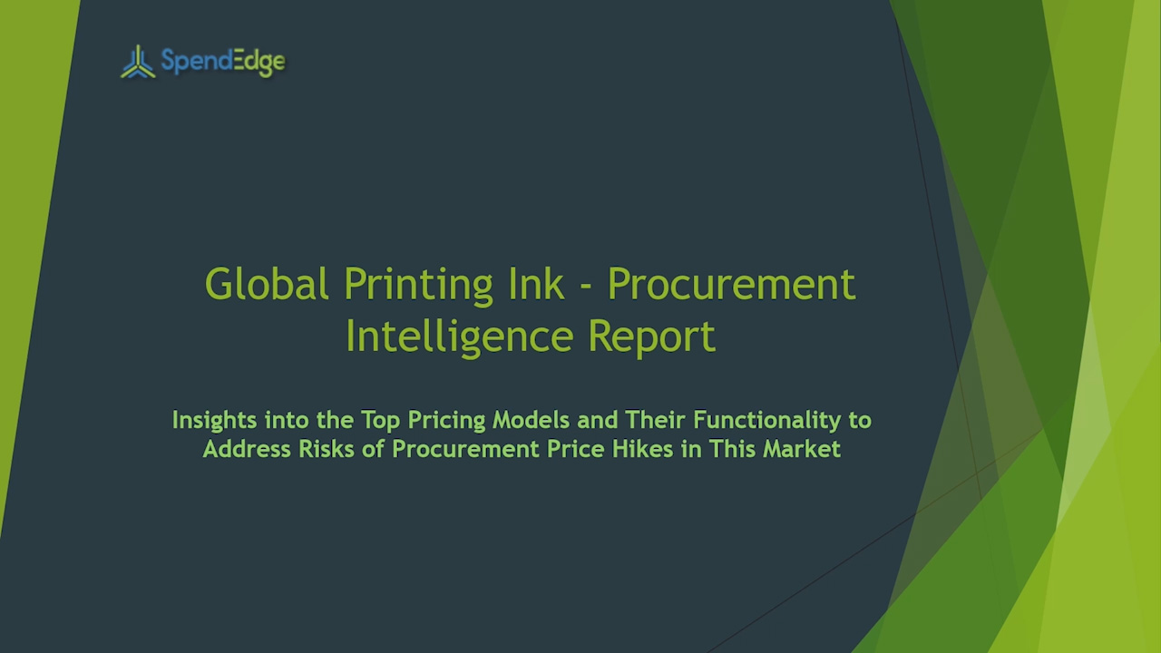 SpendEdge has announced the release of its Global Printing Ink Market Procurement Intelligence Report