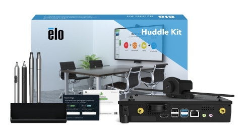 Elo’s new Huddle Kit creates a turnkey collaboration solution to help keep corporate teams engaged in the ‘new normal’ (Photo: Business Wire)