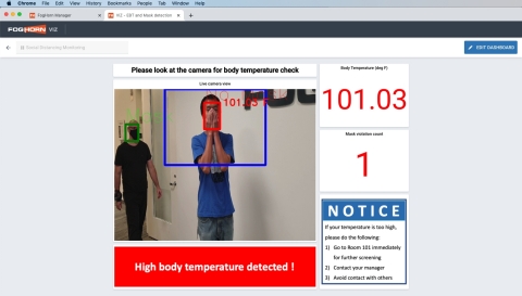 Lightning™ Health & Safety Solutions - Temperature/Mask (Photo: Business Wire)