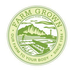 The new ‘Farm Grown’ seal. The custom-designed seal depicts all the elements that make our Hawaiian farm so unique: our signature elliptical algae ponds and paddle wheels, our Pacific Coast that was historically punctuated by the Keahole Point Lighthouse, the Hualalai mountain that purifies our water, our vast sky that brings us pure sunlight year round, and our devoted employees that tend every inch of the farm with pride and expertise. (Graphic: Business Wire)