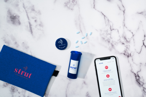 All new prescriptions are eligible for free 2-day delivery and arrive in refined and discreet Strut branded packaging. (Photo: Business Wire)