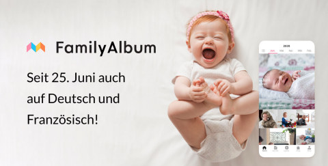 FamilyAlbum seit 25. Juni auch auf Deutsch und Französisch! (Graphic: Business Wire)