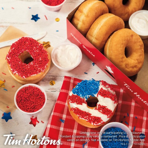 Tim Hortons® U.S. Celebrates 4th of July with Patriotic DIY Donut Kit (Photo: Business Wire)