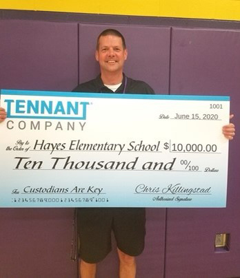 Kris Kantor, grand prize winner of Tennant Company K-12 Custodians are Key contest. (Photo: Business Wire)