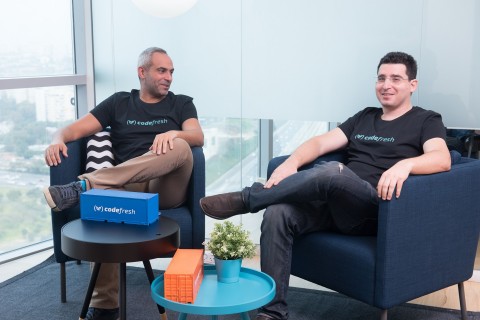 Codefresh's C-round of funding will allow the company to accelerate growth and push their competitive advantage further as the first Kubernetes-native CI/CD platform. (Left, Raziel Tabib Co-Founder & CEO. Right, Oleg Verhovsky Co-Founder & CTO.) (Photo: Business Wire)