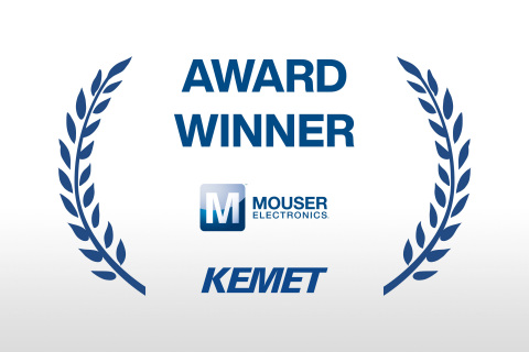 Mouser Electronics has received the High Service Distributor of the Year award from KEMET for the fifth time. Mouser was measured against its competition in a variety of areas, including POA and POS growth, new product introductions, customer count growth, marketing capabilities, and overall process excellence. (Graphic: Business Wire)