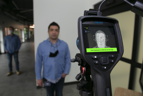 original New FLIR-EST thermal solutions include enhanced screening mode for fast, safe, and simplified frontline screening for elevated skin temperature. (Photo: Business Wire)