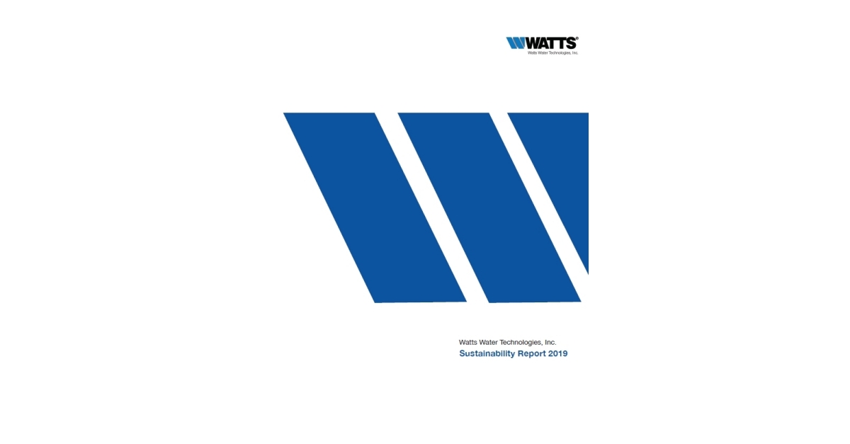 Watts Water Technologies Publishes Its 2019 Sustainability Report
