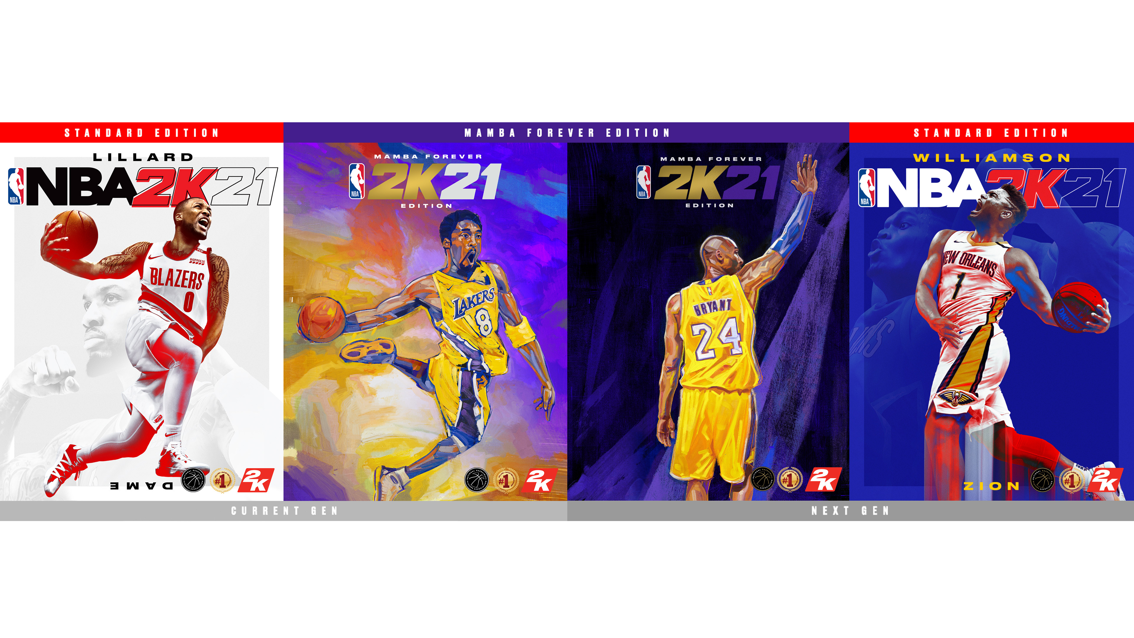 Everything Is Game Damian Lillard Zion Williamson And Kobe Bryant Are The Cover Athletes For Nba 2k21 Business Wire
