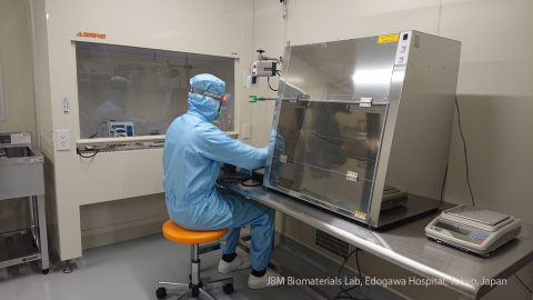 Biomaterial research facility of JBM in Tokyo, where improvised scaffolds for regenerative medicine applications like Bees-haus, implants and medical devices are developed. (Photo: Business Wire)