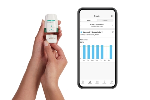 An industry first: Propeller Health digital health solution packaged and prescribed with Enerzair Breezhaler inhaler by Novartis. (Photo: Business Wire)