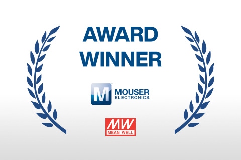 Mouser received the 2019 North American Distributor of the Year award from MEAN WELL for top scores in categories such as sales performance, models promotion, marketing and technical and customer support. (Graphic: Business Wire)