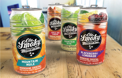Ole Smoky Distillery, the most visited distillery in the world and #1 moonshine brand in the U.S., introduces its newest line of products – refreshing, delicious and convenient canned cocktails you can enjoy at home, on the beach or lake, or hanging out with friends. (Photo: Business Wire)