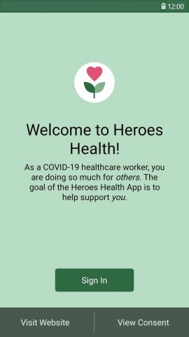 Screenshot from the Heroes Health app (Photo: Business Wire)