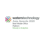 ムーディーズ・アナリティックスがウォーターズテクノロジー・アジア・アワードの最優秀ミドルオフィス・プラットフォーム賞を受賞