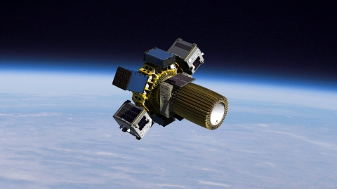 Spaceflight’s Sherpa-FX is the first innovative orbital transfer vehicle to debut in the company’s Sherpa-NG (next generation) program. The vehicle is capable of executing multiple deployments, providing independent and detailed deployment telemetry, and flexible interface, all at a low cost. Graphic represents the SXRS-3 mission, carrying customer spacecraft and hosted payloads. (Photo: Business Wire)