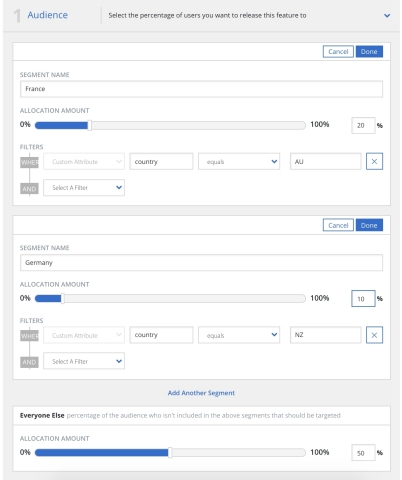 Apptimize’s user interface offers fine-grained controls to release new mobile app features to precise segments of users first. (Graphic: Business Wire)