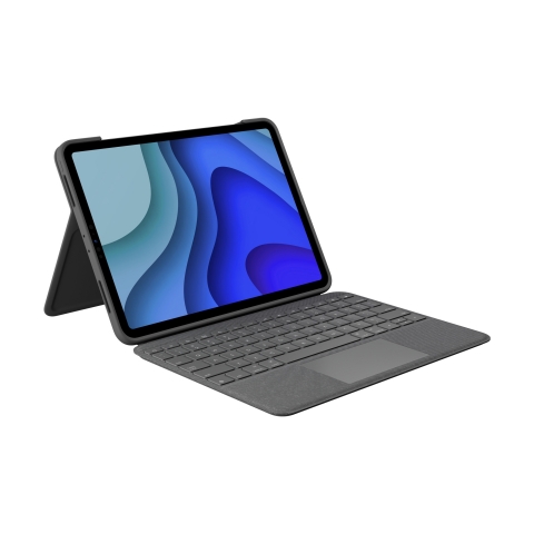Logitech Folio Touch, the incredibly versatile keyboard case with high-precision trackpad for the 11-inch iPad Pro (1st and 2nd Generation), features a foldable keyboard with adjustable kickstand (Photo: Business Wire)
