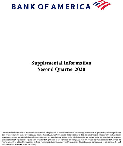 thumbnail Q2 2020 Bank of America Supplemental Information