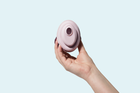 Baci's features include microrobotics that replicate the feeling of a mouth, lips and tongue over the clitoris, airflow technology that creates two unique sensations of light suction and rhythmic thrumming, and a palm-shaped design. Baci is also body-safe, waterproof and rechargeable. (Photo: Business Wire)