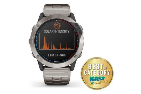 The quatix 6X Solar is the first marine-centric GPS smartwatch from Garmin to offer solar charging, and it earned “Best of Category” honors at the industry’s most prestigious tradeshow, the International Convention of Allied Sportfishing Trades (ICAST), produced by the American Sportfishing Association (ASA) and held virtually July 13-17, 2020. (Photo: Business Wire)