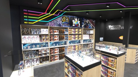 BANDAI HOBBY STORE interior image. It may differ in part from the actual site. (C)SOTSU・SUNRISE