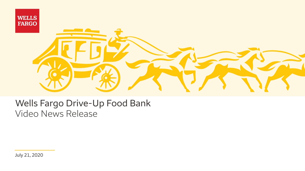 This summer, Wells Fargo will turn many of its locations around the country into mobile food distribution centers, working with Feeding America and its network of member food banks to help provide 50 million meals to individuals and families in need.