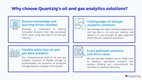 Why choose Quantzig's oil and gas analytics solutions? (Graphic: Business Wire)