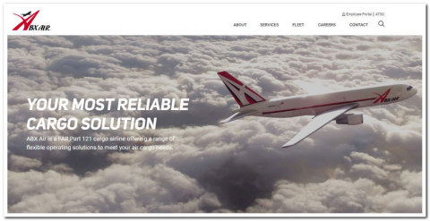 ABX Air's new website features a streamlined design, improved functionality, and new tools to get customers timely responses to their service requests. (Photo: Business Wire)