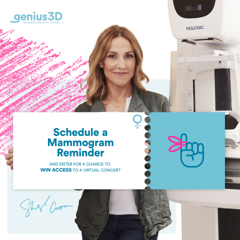 Schedule a mammogram reminder and enter for a chance to win access to a virtual concert (Photo: Business Wire)