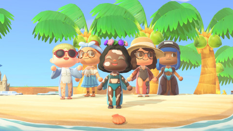 The first of its kind 'Skinclusive Summer Line by Venus' on Animal Crossing. This collection is taking Animal Crossing from just a few representations of skin to 19 different skin types in 8 in-game skin tones, resulting in over 250 designs that include common skin realities like freckles, acne, hair, cellulite, scars and stretch marks, and more unique and under-represented skin like vitiligo, tattoos, psoriasis, and differently-abled bodies. (Photo: Business Wire)