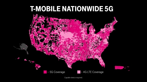 T-Mobile Launches World’s First Nationwide Standalone 5G Network  (Graphic: Business Wire)