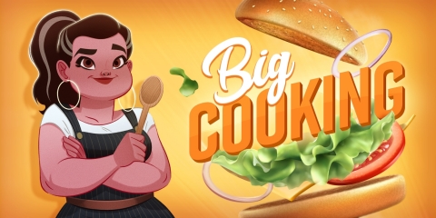 Coming Soon! Big Cooking puts players' culinary skills to the test by completing recipes, impressing customers and beating the clock in this fast, smart and fun cooking competition. (Graphic: Business Wire)