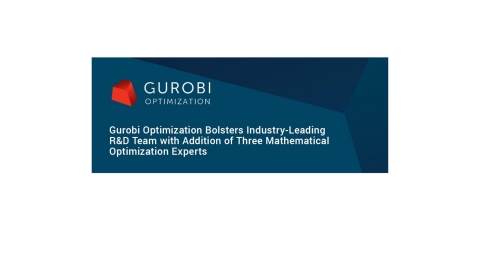Gurobi Optimization, LLC today announced that three mathematical optimization experts – Dr. Ed Klotz, Dr. Pierre Bonami, and Dr. Roland Wunderling – are joining the company’s Research and Development (R&D) team. (Graphic: Business Wire)