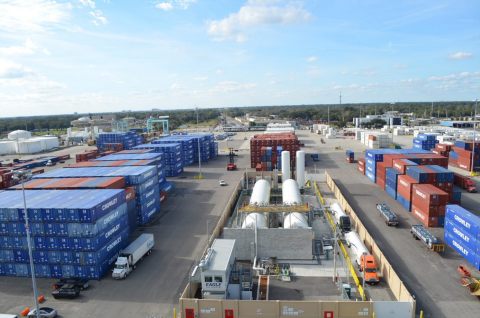 Eagle LNG Talleyrand LNG Bunker Station at JAXPORT (Photo: Business Wire)